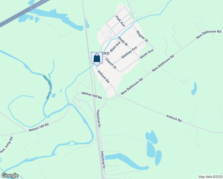 map of restaurants, bars, coffee shops, grocery stores, and more near 15522 Antioch Road in Caroline County