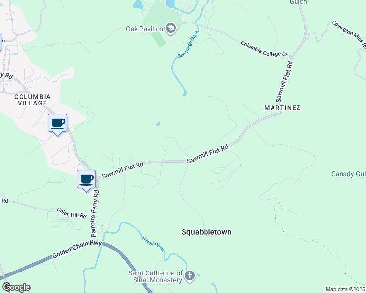 map of restaurants, bars, coffee shops, grocery stores, and more near 11780 Rambler Road in Sonora