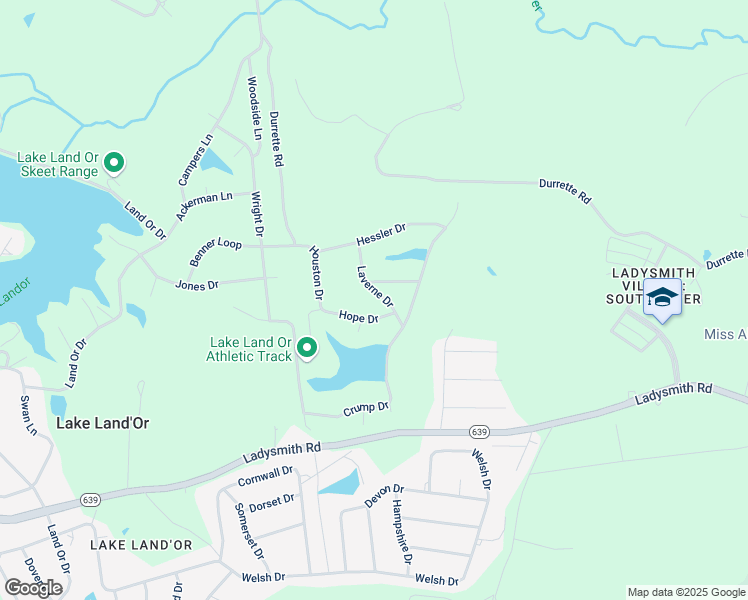 map of restaurants, bars, coffee shops, grocery stores, and more near 803 Laverne Drive in Ruther Glen