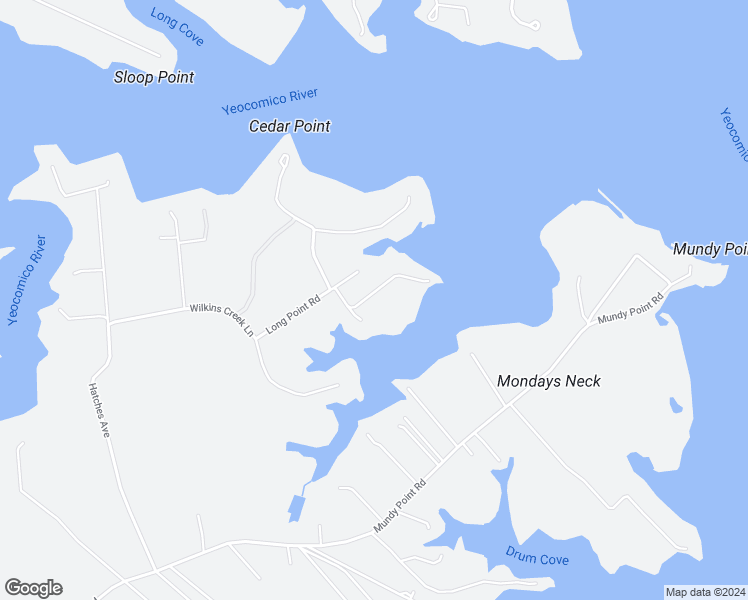 map of restaurants, bars, coffee shops, grocery stores, and more near 372 Long Point Road in Callao