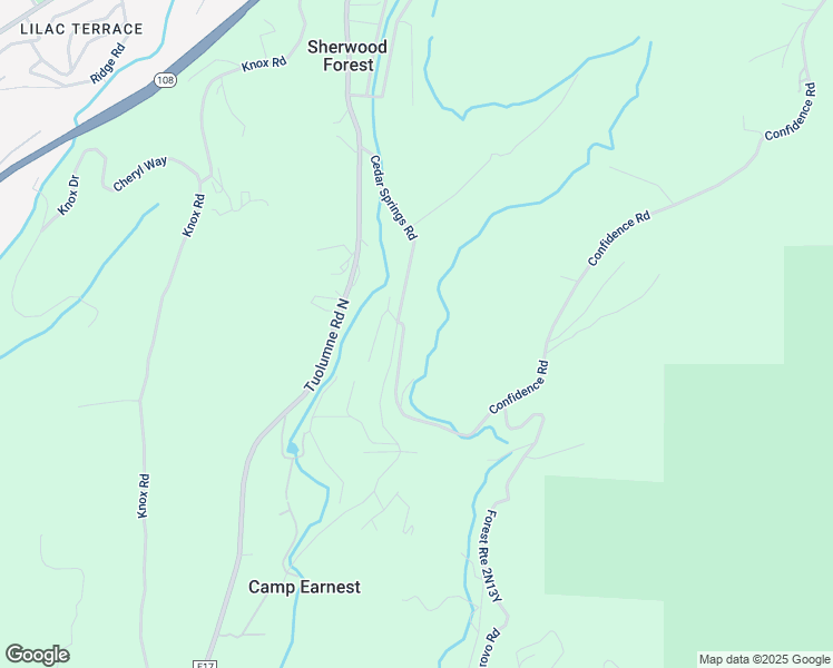 map of restaurants, bars, coffee shops, grocery stores, and more near 21804 Confidence Road in Twain Harte