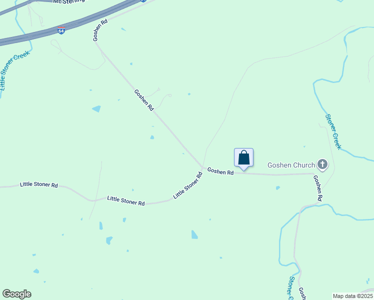 map of restaurants, bars, coffee shops, grocery stores, and more near Goshen Road in Clark County