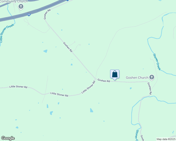 map of restaurants, bars, coffee shops, grocery stores, and more near Goshen Road in Clark County