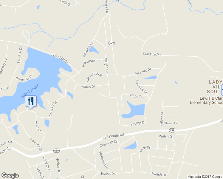 map of restaurants, bars, coffee shops, grocery stores, and more near 606 Wright Drive in Ruther Glen