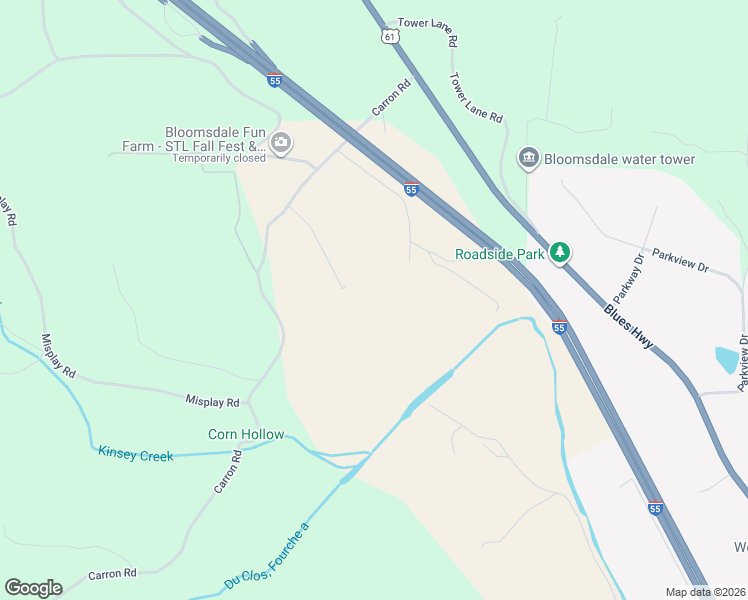map of restaurants, bars, coffee shops, grocery stores, and more near in Bloomsdale