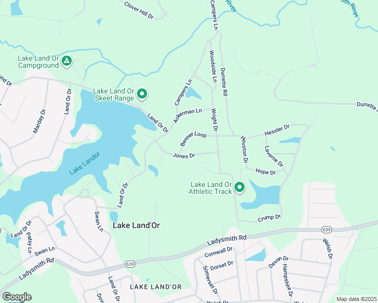 map of restaurants, bars, coffee shops, grocery stores, and more near 910 Jones Drive in Ruther Glen