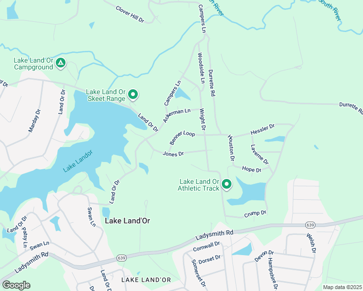 map of restaurants, bars, coffee shops, grocery stores, and more near 910 Jones Drive in Ruther Glen