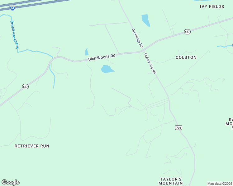 map of restaurants, bars, coffee shops, grocery stores, and more near 3916 Taylors Mountain Farm Lane in Charlottesville