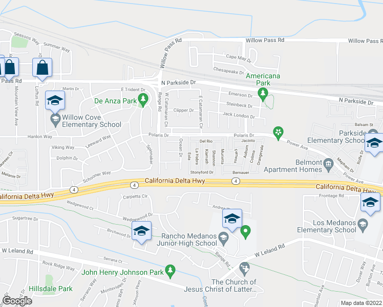 map of restaurants, bars, coffee shops, grocery stores, and more near 56 Eola in Pittsburg