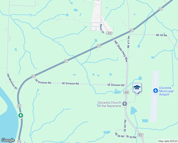 map of restaurants, bars, coffee shops, grocery stores, and more near 4335 Southeast Division Road in Osceola