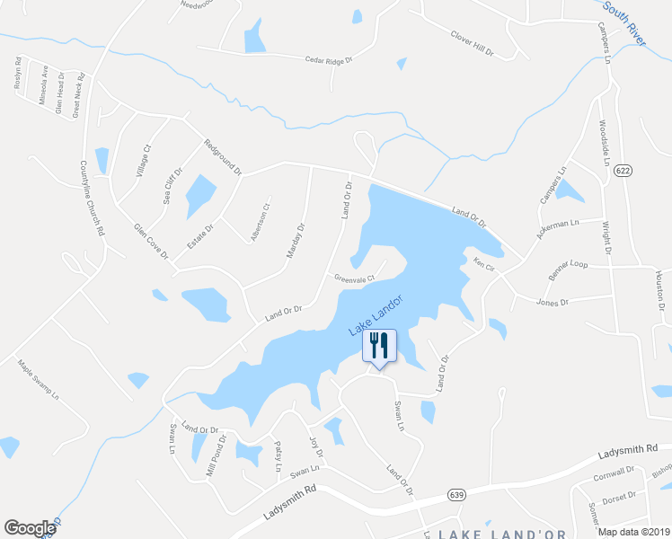 map of restaurants, bars, coffee shops, grocery stores, and more near 11 Greenvale Court in Ruther Glen