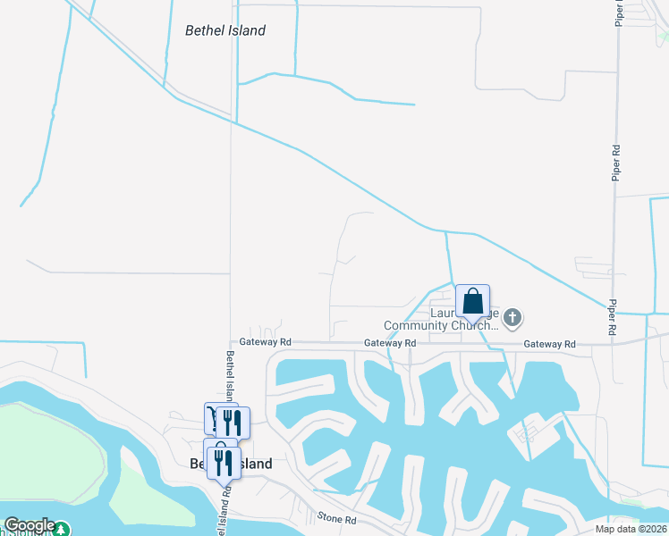 map of restaurants, bars, coffee shops, grocery stores, and more near 3375 Golf Course Rd in Bethel Island