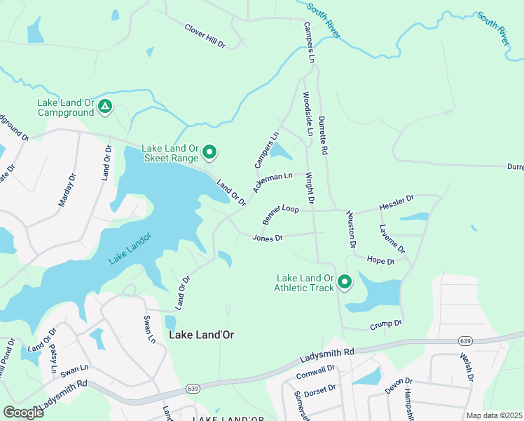 map of restaurants, bars, coffee shops, grocery stores, and more near 28 Benner Loop in Ruther Glen
