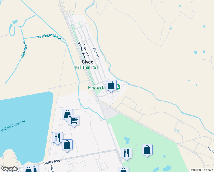 map of restaurants, bars, coffee shops, grocery stores, and more near 2633 Trafalgar Circle in Concord
