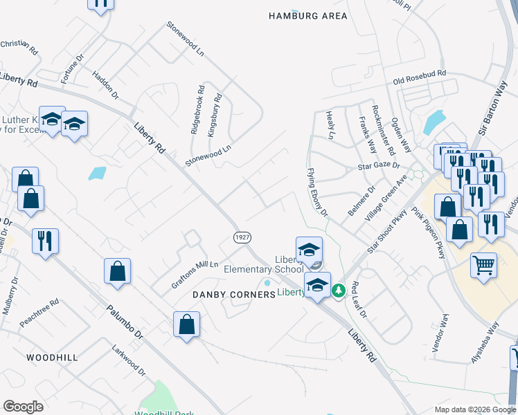 map of restaurants, bars, coffee shops, grocery stores, and more near 816 Revere Run Drive in Lexington