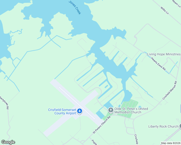 map of restaurants, bars, coffee shops, grocery stores, and more near 5110 Old Auger Road in Crisfield