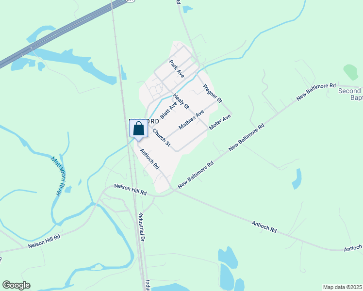 map of restaurants, bars, coffee shops, grocery stores, and more near 16037 Moter Avenue in Caroline County