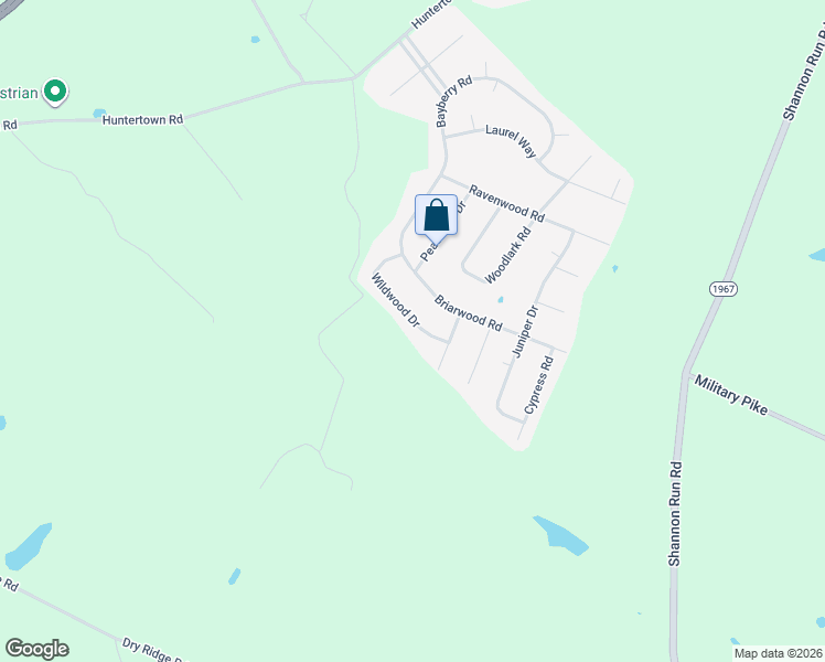map of restaurants, bars, coffee shops, grocery stores, and more near 104 Wildwood Drive in Versailles