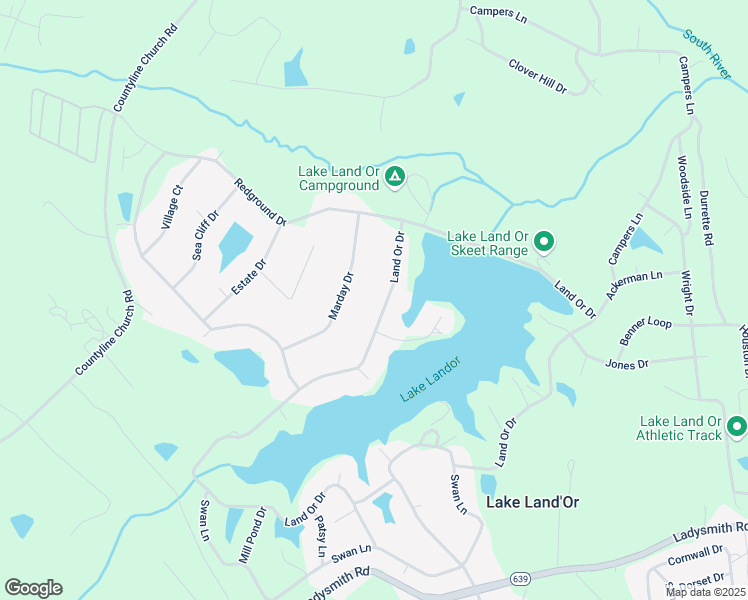 map of restaurants, bars, coffee shops, grocery stores, and more near 378 Land Or Drive in Ruther Glen