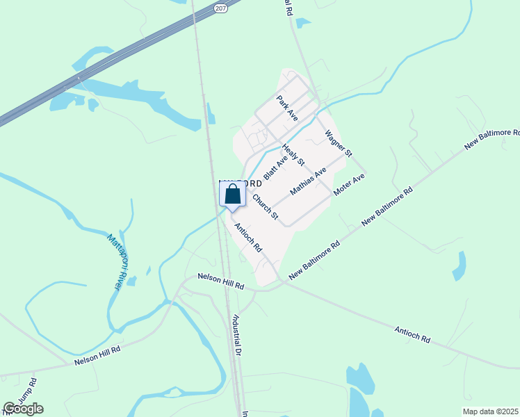 map of restaurants, bars, coffee shops, grocery stores, and more near 15480 Church Street in Caroline County