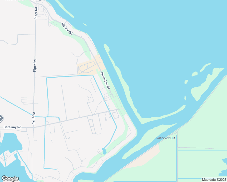 map of restaurants, bars, coffee shops, grocery stores, and more near 6825 Willow Road in Bethel Island