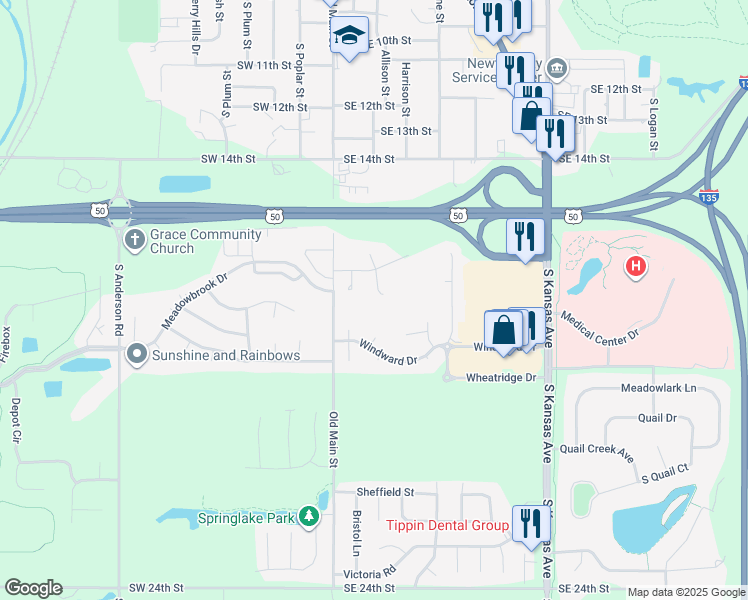 map of restaurants, bars, coffee shops, grocery stores, and more near 209 Southport Circle in Newton