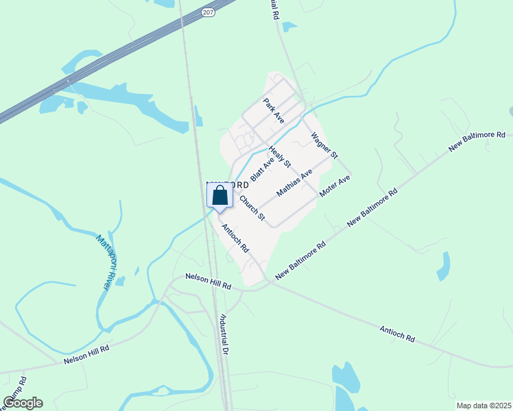 map of restaurants, bars, coffee shops, grocery stores, and more near 15489 Mathias Avenue in Caroline County