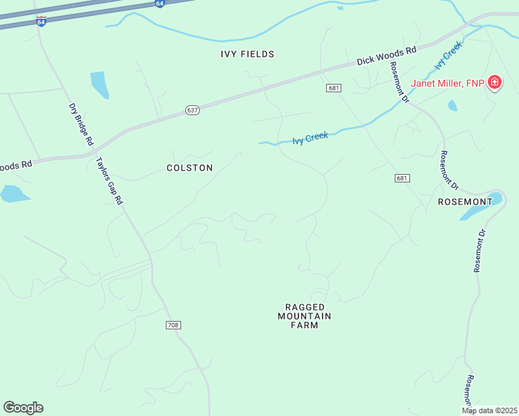 map of restaurants, bars, coffee shops, grocery stores, and more near 3605 Raleigh Mountain Trail in Charlottesville