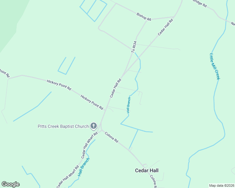 map of restaurants, bars, coffee shops, grocery stores, and more near 758 Cedar Hall Road in Pocomoke City