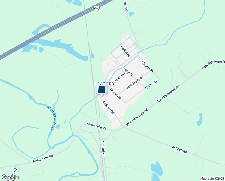 map of restaurants, bars, coffee shops, grocery stores, and more near 15480 Church Street in Caroline County