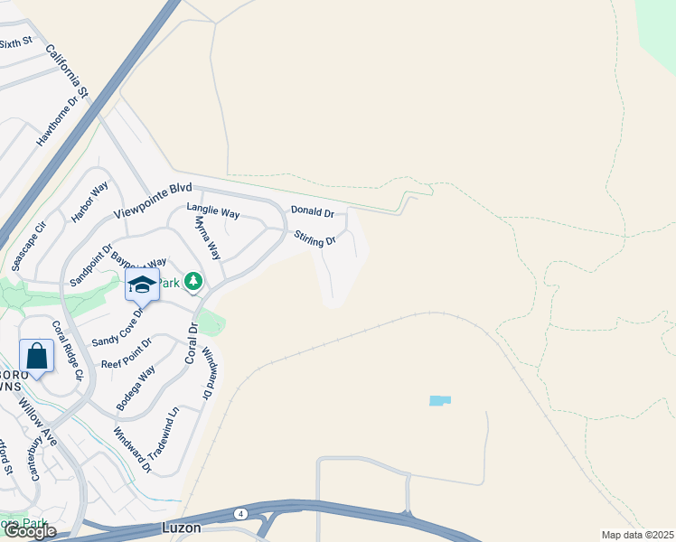 map of restaurants, bars, coffee shops, grocery stores, and more near 1112 Dennis Court in Rodeo