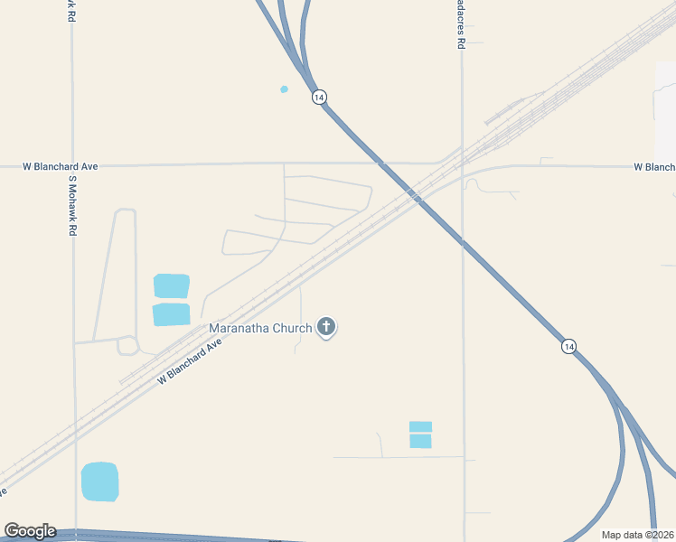 map of restaurants, bars, coffee shops, grocery stores, and more near 3113 Blanchard Road Southwest in Hutchinson