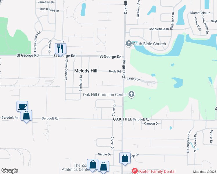 map of restaurants, bars, coffee shops, grocery stores, and more near 3005 Ivy Meadow Drive in Evansville