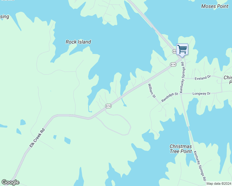 map of restaurants, bars, coffee shops, grocery stores, and more near 3337 Elk Creek Road in Mineral