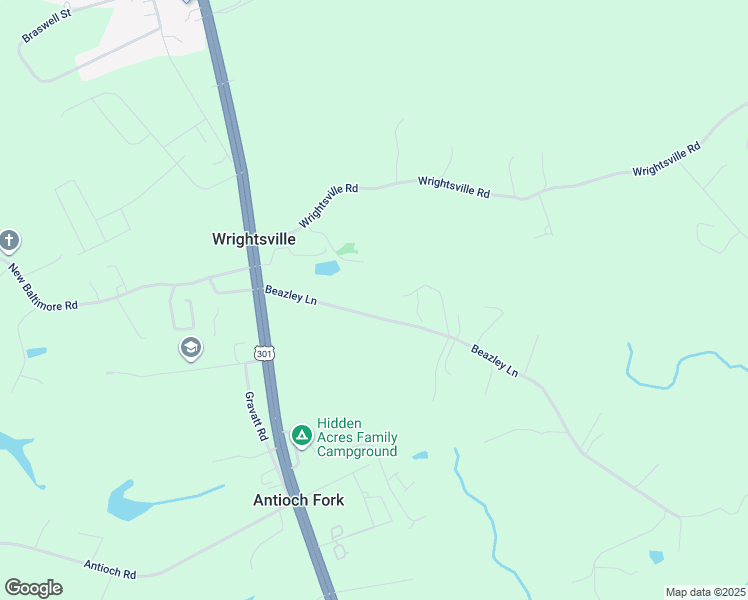 map of restaurants, bars, coffee shops, grocery stores, and more near 17495 Beazley Lane in Caroline