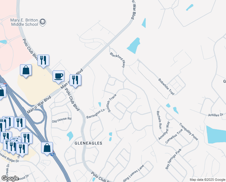 map of restaurants, bars, coffee shops, grocery stores, and more near 3028 Drexel Pass in Lexington