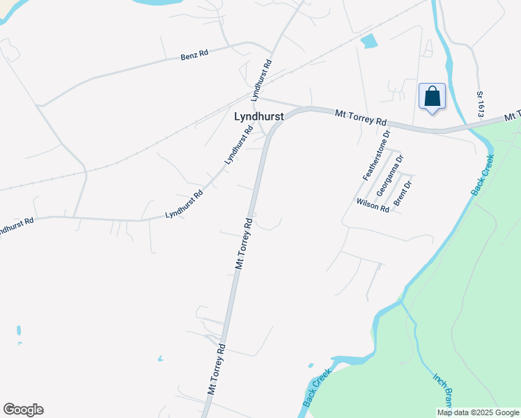 map of restaurants, bars, coffee shops, grocery stores, and more near 630 Mount Torrey Road in Lyndhurst