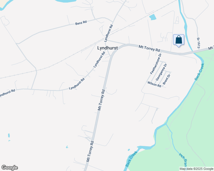 map of restaurants, bars, coffee shops, grocery stores, and more near 630 Mount Torrey Road in Lyndhurst