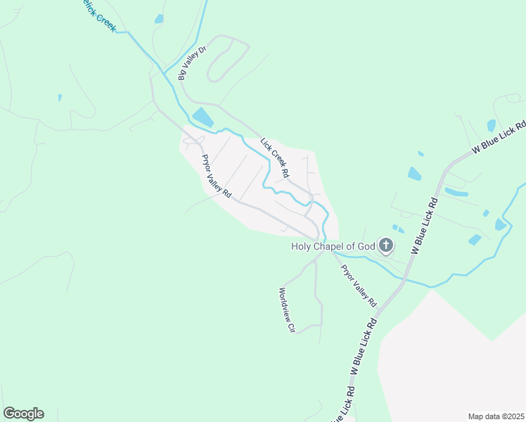 map of restaurants, bars, coffee shops, grocery stores, and more near 610 Pryor Valley Road in Shepherdsville