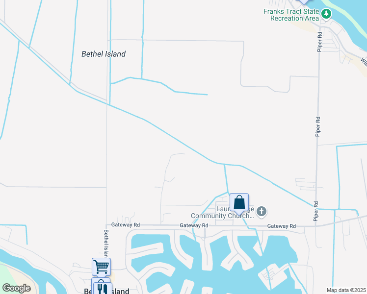map of restaurants, bars, coffee shops, grocery stores, and more near Bethel Island Road in Bethel Island