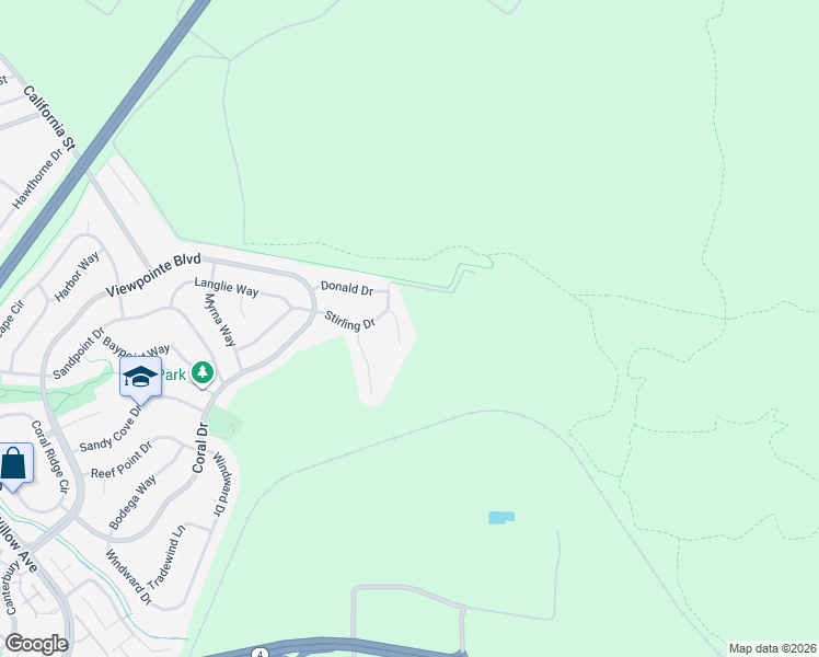 map of restaurants, bars, coffee shops, grocery stores, and more near 1116 Claeys Court in Rodeo