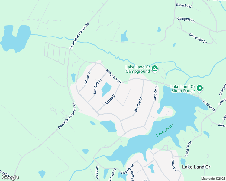 map of restaurants, bars, coffee shops, grocery stores, and more near 221 Estate Drive in Ruther Glen