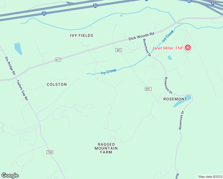 map of restaurants, bars, coffee shops, grocery stores, and more near 556 Ragged Mountain Drive in Charlottesville