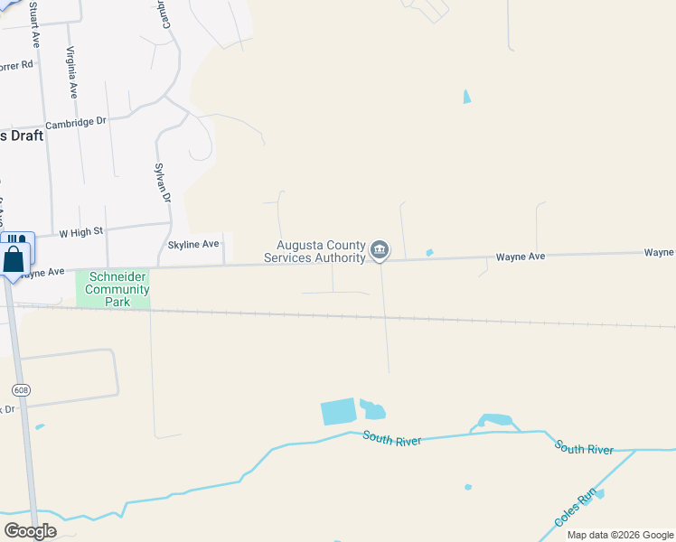 map of restaurants, bars, coffee shops, grocery stores, and more near 363 Wayne Avenue in Stuarts Draft