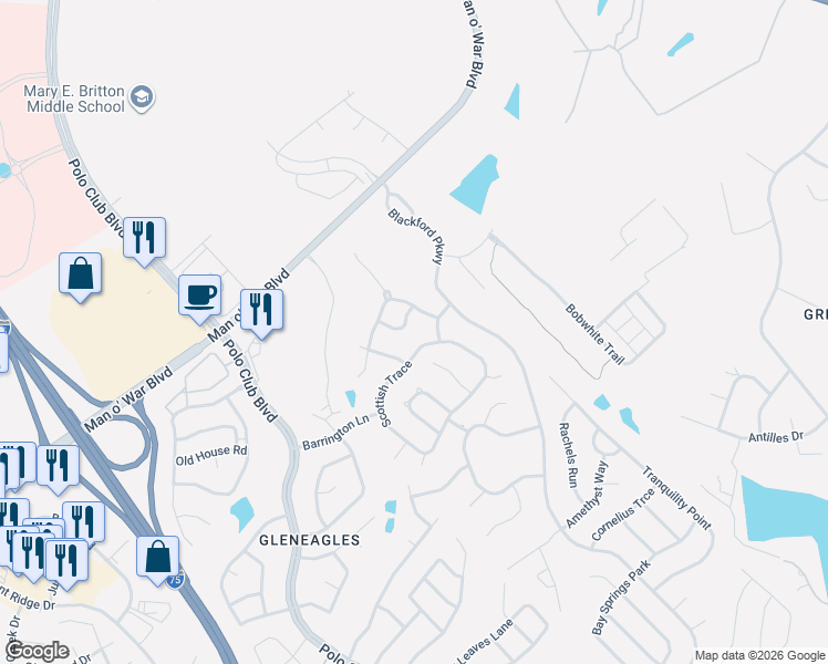 map of restaurants, bars, coffee shops, grocery stores, and more near 3028 Drexel Pass in Lexington