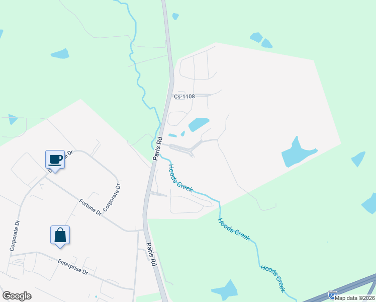 map of restaurants, bars, coffee shops, grocery stores, and more near 227 Plantations Drive in Winchester