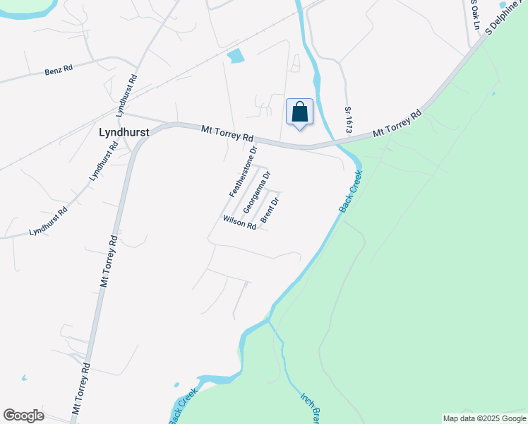 map of restaurants, bars, coffee shops, grocery stores, and more near 33 Brent Drive in Lyndhurst