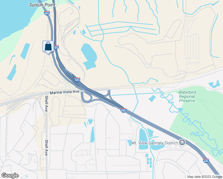 map of restaurants, bars, coffee shops, grocery stores, and more near 14 Waterfront Road in Martinez