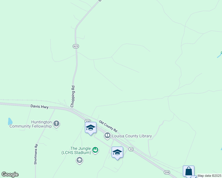 map of restaurants, bars, coffee shops, grocery stores, and more near 260 Cedar View Circle in Mineral