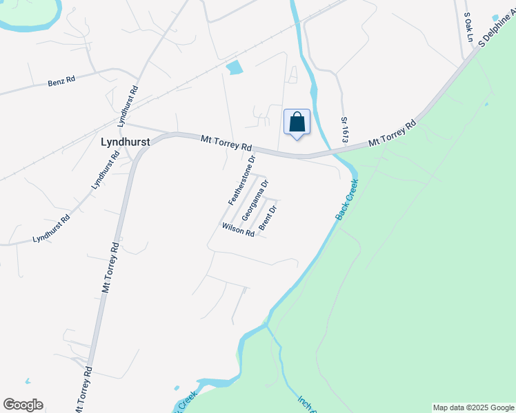 map of restaurants, bars, coffee shops, grocery stores, and more near 45 Georganna Drive in Lyndhurst